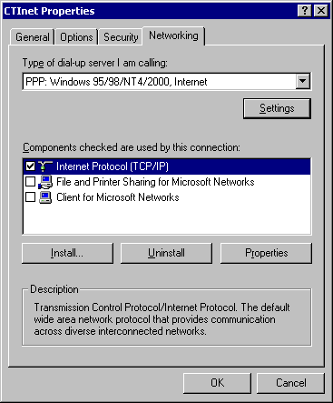 CTInet properties � Networking