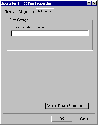 Modem Properties � Advanced